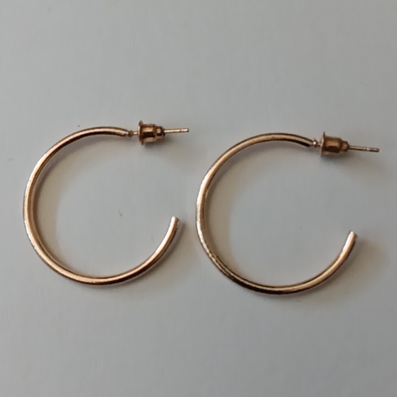 NEW Faux Gold Hoops - Picture 1 of 2